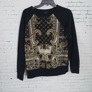 Sweater with design black and Gold